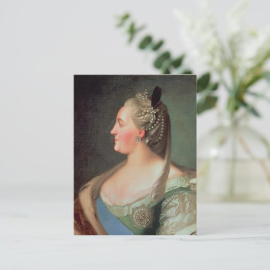 Porträt von Kaiserin Catherine II. der Großen Postkarte (Stehend Vorderseite)
