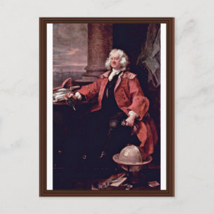 Porträt von Kapitän Thomas Coram von Hogarth Postkarte