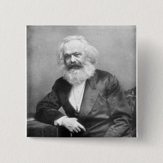 Porträt von Karl Marx Button (Vorderseite)
