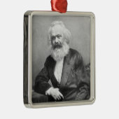 Porträt von Karl Marx Silbernes Ornament (Rechts)