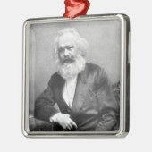 Porträt von Karl Marx Silbernes Ornament (Links)