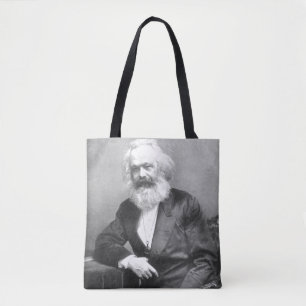 Porträt von Karl Marx Tasche