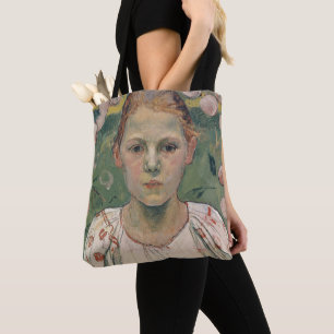 Porträt von Kathe von Bach im Garten Tasche