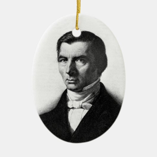 Porträt von klassischem liberalem Frederic Bastiat Keramik Ornament (Vorne)