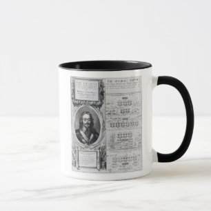 Porträt von König Charles I mit Diagrammen Tasse