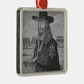 Porträt von König Charles I Silbernes Ornament (Rechts)
