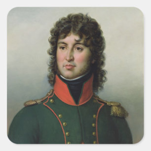 Porträt von König Joachim-Murat von Neapel Quadratischer Aufkleber