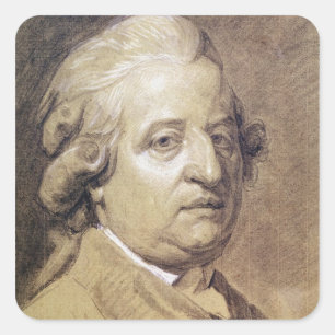 Porträt von König Louis-XVI von Frankreich Quadratischer Aufkleber