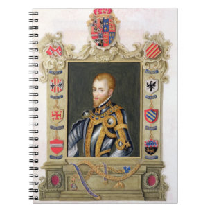 Porträt von König Philip-II von Spanien (1527-98 Notizblock