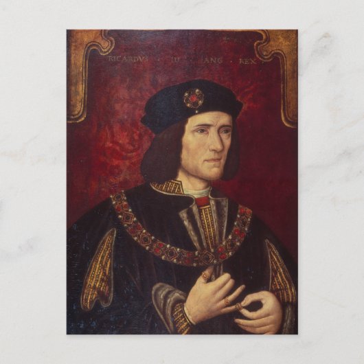 Porträt von König Richard III Postkarte (Vorderseite)