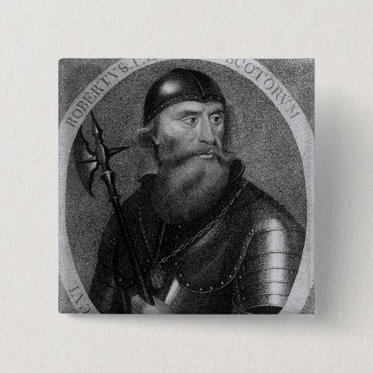 Porträt von König Robert I von Schottland Button (Vorderseite)
