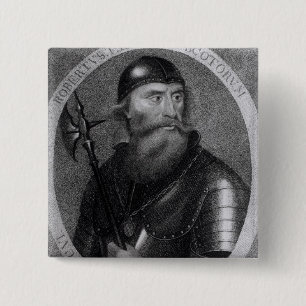 Porträt von König Robert I von Schottland Button