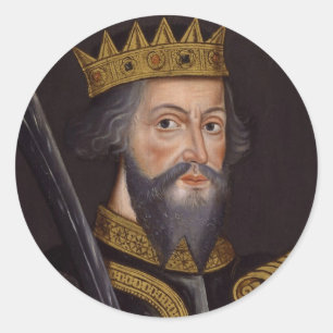 Porträt von König William I The Conqueror Runder Aufkleber