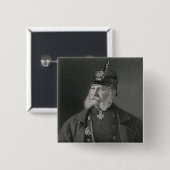 Porträt von König William-I von Preußen Button (Vorne & Hinten)