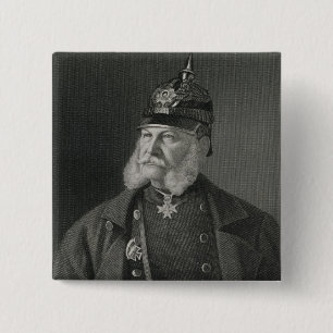 Porträt von König William-I von Preußen Button