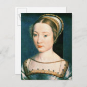 Porträt von Königin Claude Postkarte (Vorne/Hinten)