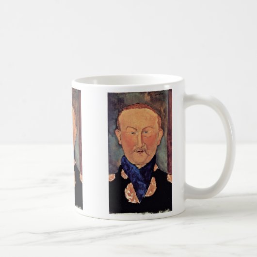 Porträt von Leon Bakst durch Modigliani Amedeo Kaffeetasse (Rechts)