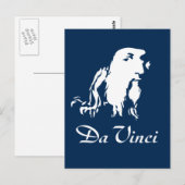 Porträt von Leonardo Da Vinci Postkarte (Vorne/Hinten)