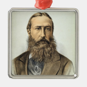 Porträt von Leopold II (1835-1909), König von Ornament Aus Metall