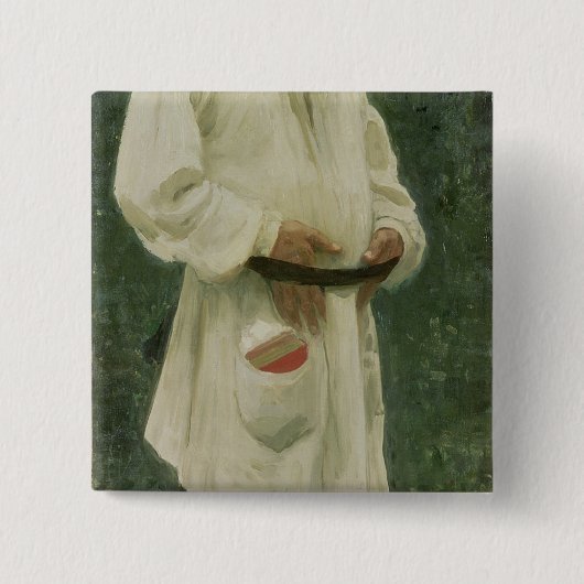 Porträt von Lev Tolstoy 1901 Button (Vorderseite)