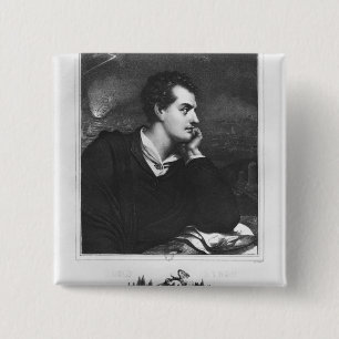 Porträt von Lord Byron Button