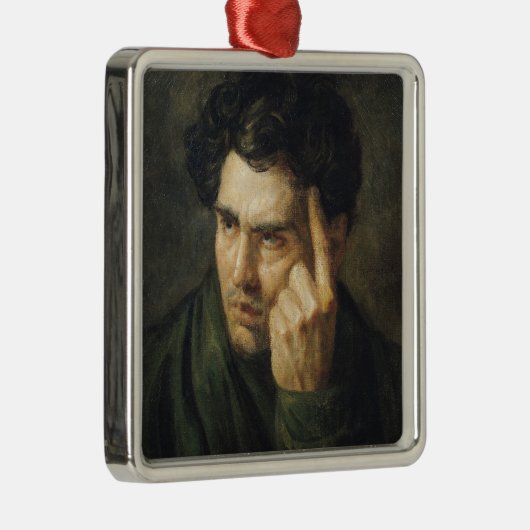 Porträt von Lord Byron Silbernes Ornament (Rechts)