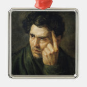 Porträt von Lord Byron Silbernes Ornament (Vorne)