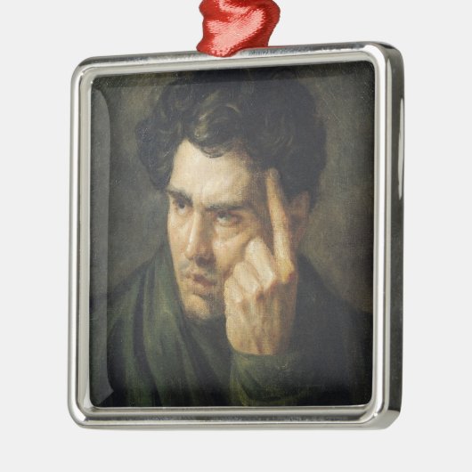 Porträt von Lord Byron Silbernes Ornament (Links)