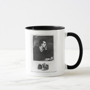 Porträt von Lord Byron Tasse