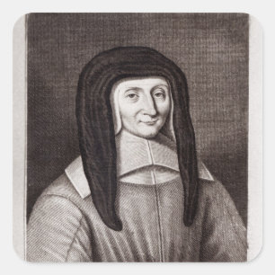 Porträt von Louise de Marillac Quadratischer Aufkleber