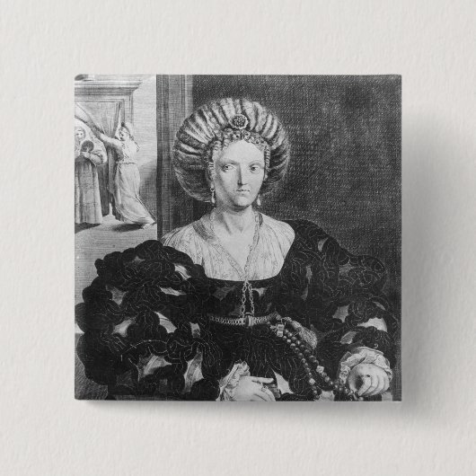 Porträt von Lucrezia Borgia Button (Vorderseite)