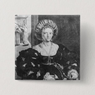 Porträt von Lucrezia Borgia Button