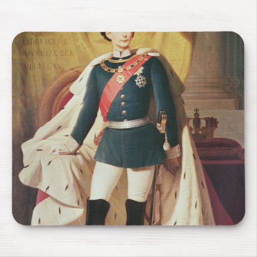 Porträt von Ludwig II von Bayern in der Uniform Mousepad (Vorne)