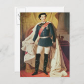 Porträt von Ludwig II von Bayern in der Uniform Postkarte (Vorne/Hinten)