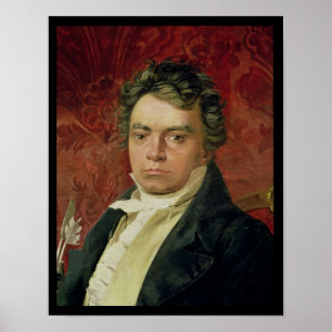 Porträt von Ludwig van Beethoven Poster