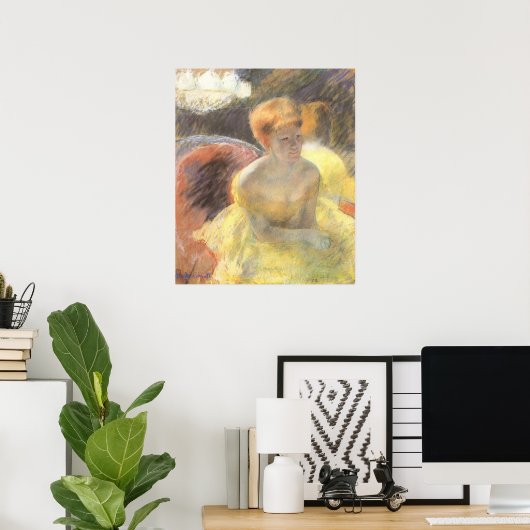 Porträt von Lydia an der Oper von Mary Cassatt Poster (Heimbüro)