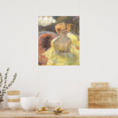 Porträt von Lydia an der Oper von Mary Cassatt Poster (Küche)