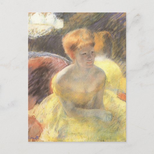 Porträt von Lydia an der Oper von Mary Cassatt Postkarte (Vorderseite)