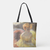 Porträt von Lydia an der Oper von Mary Cassatt Tasche (Rückseite)