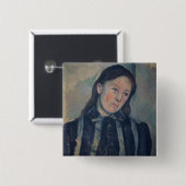 Porträt von Madame Cezanne mit gelöstem Haar, 189 Button (Vorne & Hinten)