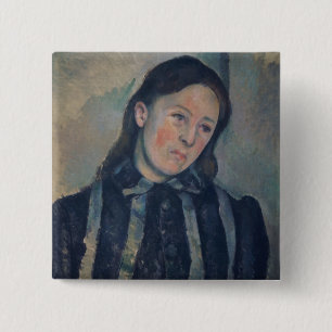 Porträt von Madame Cezanne mit gelöstem Haar, 18 Button