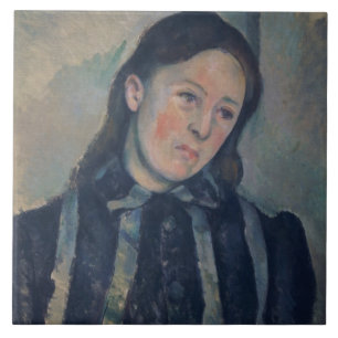 Porträt von Madame Cezanne mit gelöstem Haar, 18 Fliese