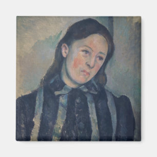 Porträt von Madame Cezanne mit gelöstem Haar, 18 Magnet