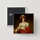 Porträt von Madame de Stael Button (Vorne & Hinten)