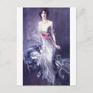 Porträt von Madame E. L. Doyen (1910) von Boldini Postkarte