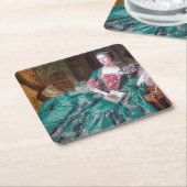 Porträt von Madame Pompadour, Boucher, 1756 Rechteckiger Pappuntersetzer (angewinkelt)