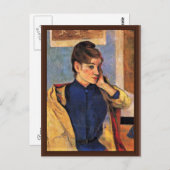 Porträt von Madeleine Bernard von Gauguin Paul Postkarte (Vorne/Hinten)