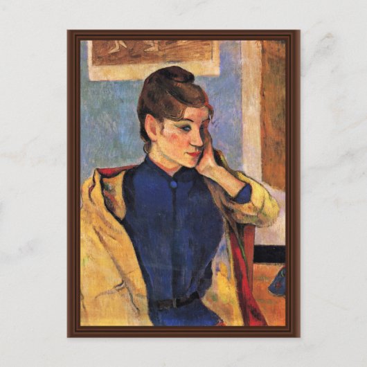 Porträt von Madeleine Bernard von Gauguin Paul Postkarte (Vorderseite)