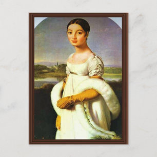Porträt von Mademoiselle Riviere von Ingres Jean A Postkarte