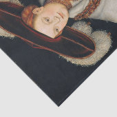 Porträt von Magdalena in Sachsen von Lucas Cranach Seidenpapier (Ausschnitt)